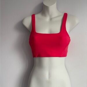 FP Movement Never Better Square Neck Bra Top – Bright Coral reddish color